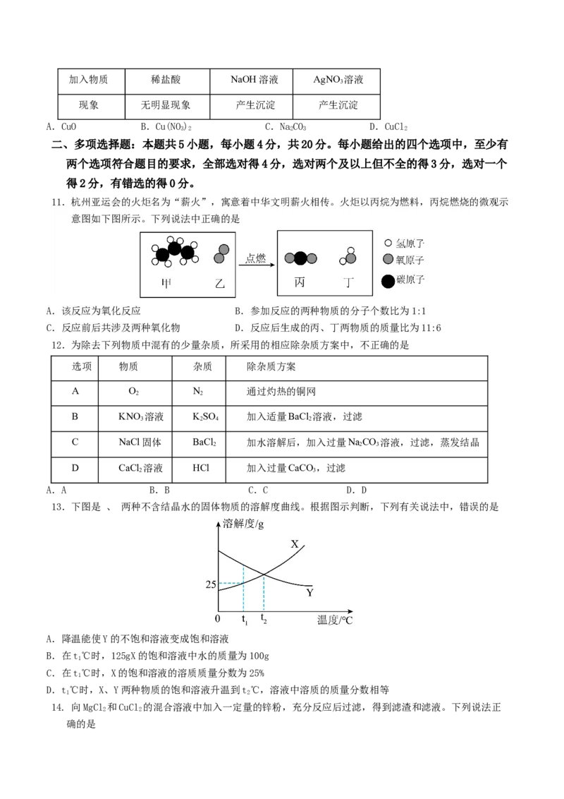化学（济南卷）（考试版A4）_初中全科电子版试卷练习试题_化学_2024中考模拟题化学(1)_二模_化学（济南卷）-：2024年中考第二次模拟考试