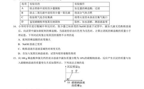 化学（天津卷）（考试版A4）_初中全科电子版试卷练习试题_化学_2024中考模拟题化学(1)_二模_化学（天津卷）-：2024年中考第二次模拟考试