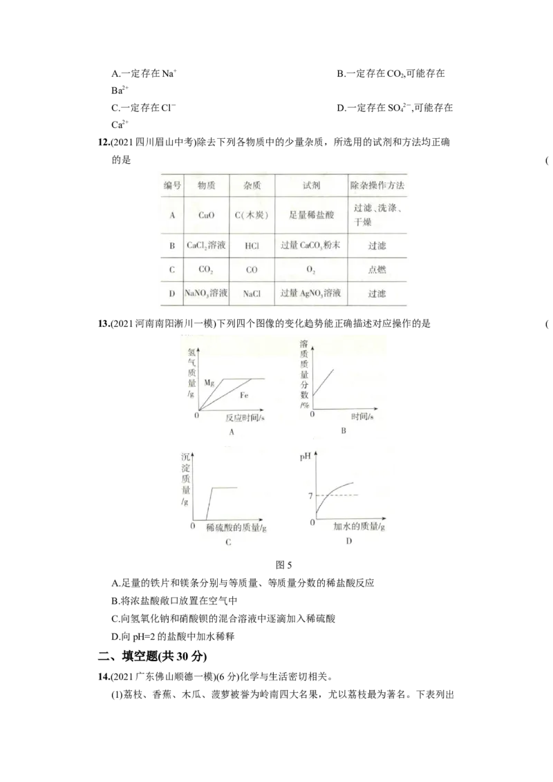 九年级化学下册结业测试（二）_初中全科电子版试卷练习试题_化学_9年级上下册化学试题_9年级下试题_人教化学九年级下期末试卷（006份）