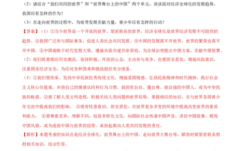 必考点03推动和平与发展（解析版）_初中全科电子版试卷练习试题_政治_道法人教部编9下试卷_部编道法9年级下专项练习14份