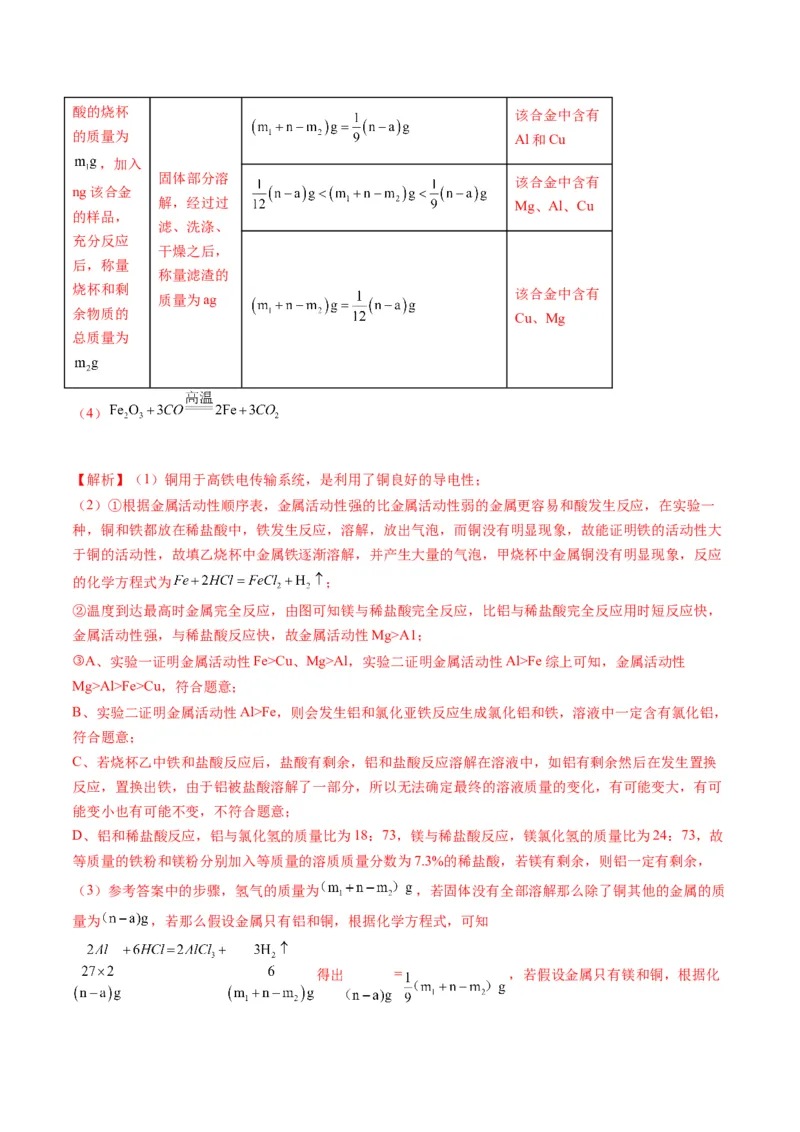 化学（扬州卷）（全解全析）_初中全科电子版试卷练习试题_化学_2024中考模拟题化学(1)_二模_化学（扬州卷）-：2024年中考第二次模拟考试