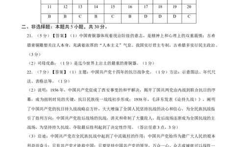 历史（河南卷）（参考答案及评分标准）_初中全科电子版试卷练习试题_历史_2024中考模拟题历史(1)_三模（34套）_历史（河南卷）