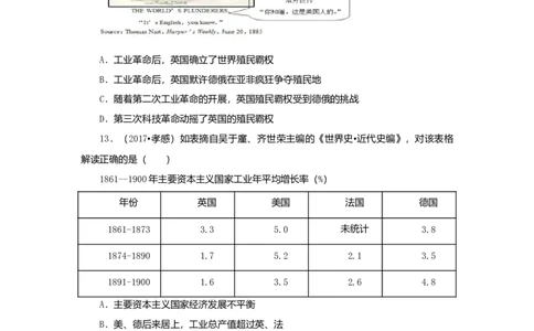 九年级历史上册第19课俄国日本的历史转折同步测试新人教版2017102512_初中全科电子版试卷练习试题_历史_历史人教版9上试卷_部编人教版历史9年级上同步练习118份_同步练习（第五套）