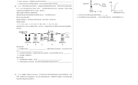 化学（武汉卷）（考试版A3）_初中全科电子版试卷练习试题_化学_2024中考模拟题化学(1)_三模（36套）_化学（武汉卷）