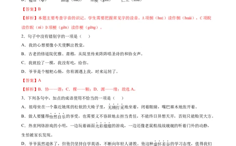 卷3-九年级语文下册综合检测必刷卷（全国通用）（解析版）_初中全科电子版试卷练习试题_语文_9下初中部编版语文练习、试卷_部编语文九年级下期末试卷（012份）