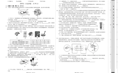 生物（黑龙江卷）（考试版A3）_初中全科电子版试卷练习试题_生物_2024中考模拟题生物(1)_二模_生物（黑龙江卷）-：2024年中考第二次模拟考试