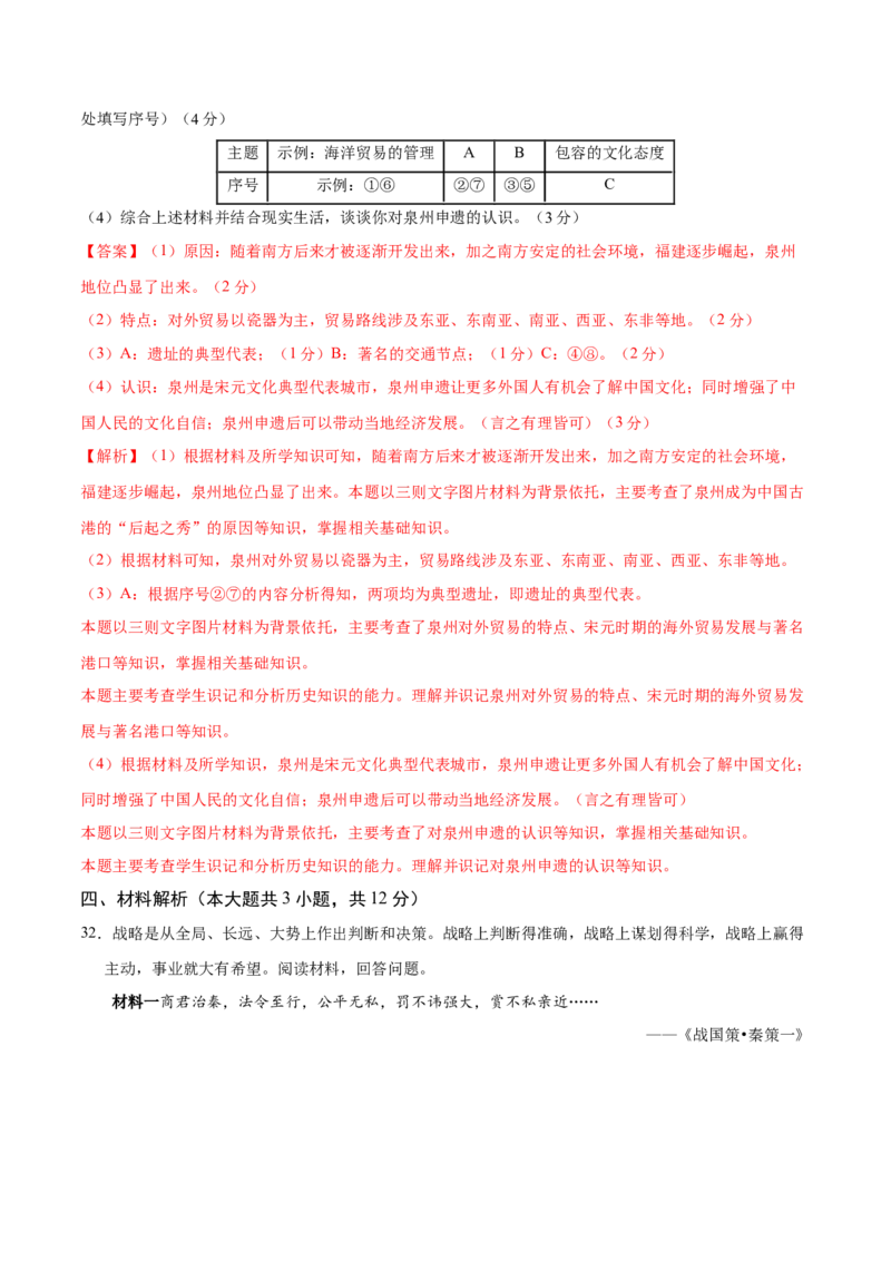 历史（黑龙江哈尔滨卷）（全解全析）_初中全科电子版试卷练习试题_历史_2024中考模拟题历史(1)_二模_历史（黑龙江哈尔滨卷）-：2024年中考第二次模拟考试