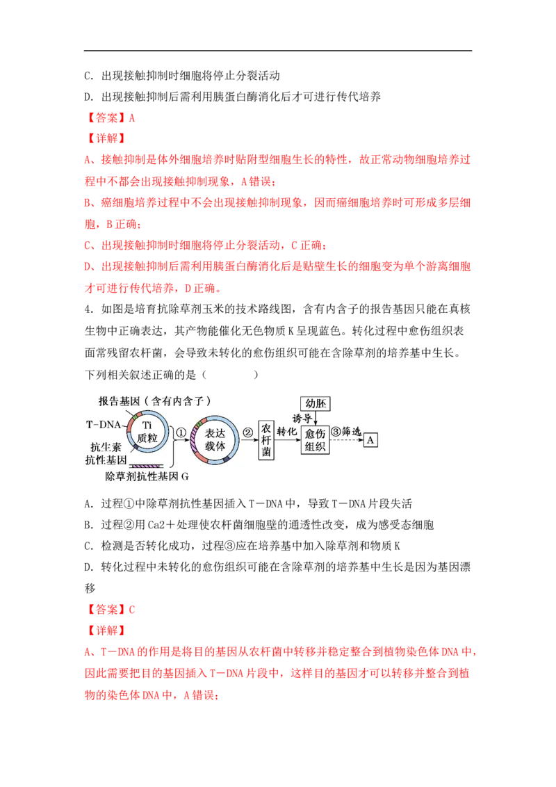 专题十生物工程(解析版）_新高考复习资料_2023年新高考复习资料_二轮复习_过二轮备战2023年高考生物二轮专题剖析与综合训练（新教材）