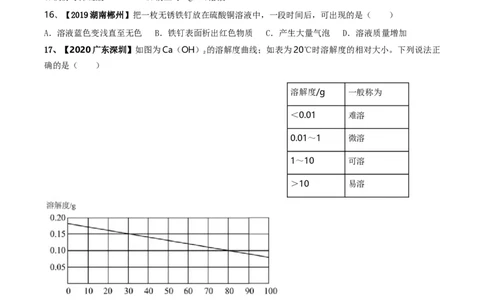 人教版化学九年级下期中模拟卷（二）(原卷版)-九年级化学下册同步单元AB卷（人教版）_初中全科电子版试卷练习试题_化学_9年级上下册化学试题_9年级下试题