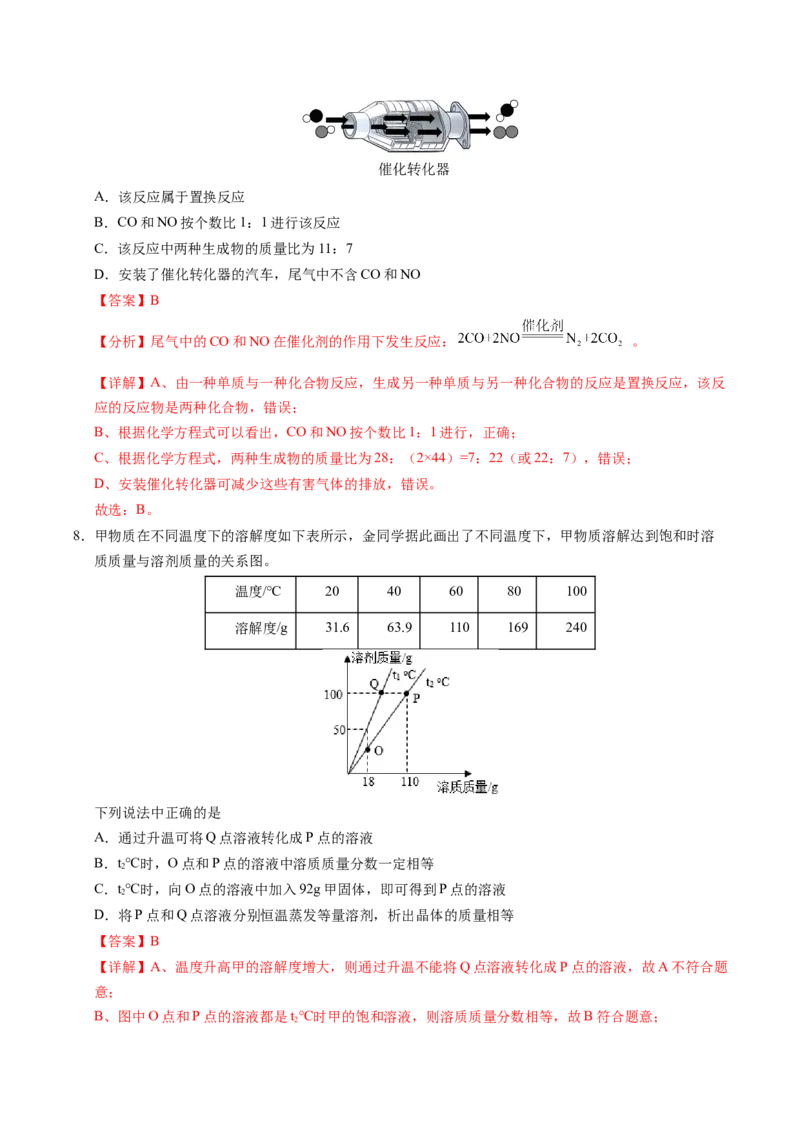 化学（南通卷）（全解全析）_初中全科电子版试卷练习试题_化学_2024中考模拟题化学(1)_一模_化学（南通卷）-2024年中考第一次模拟考试