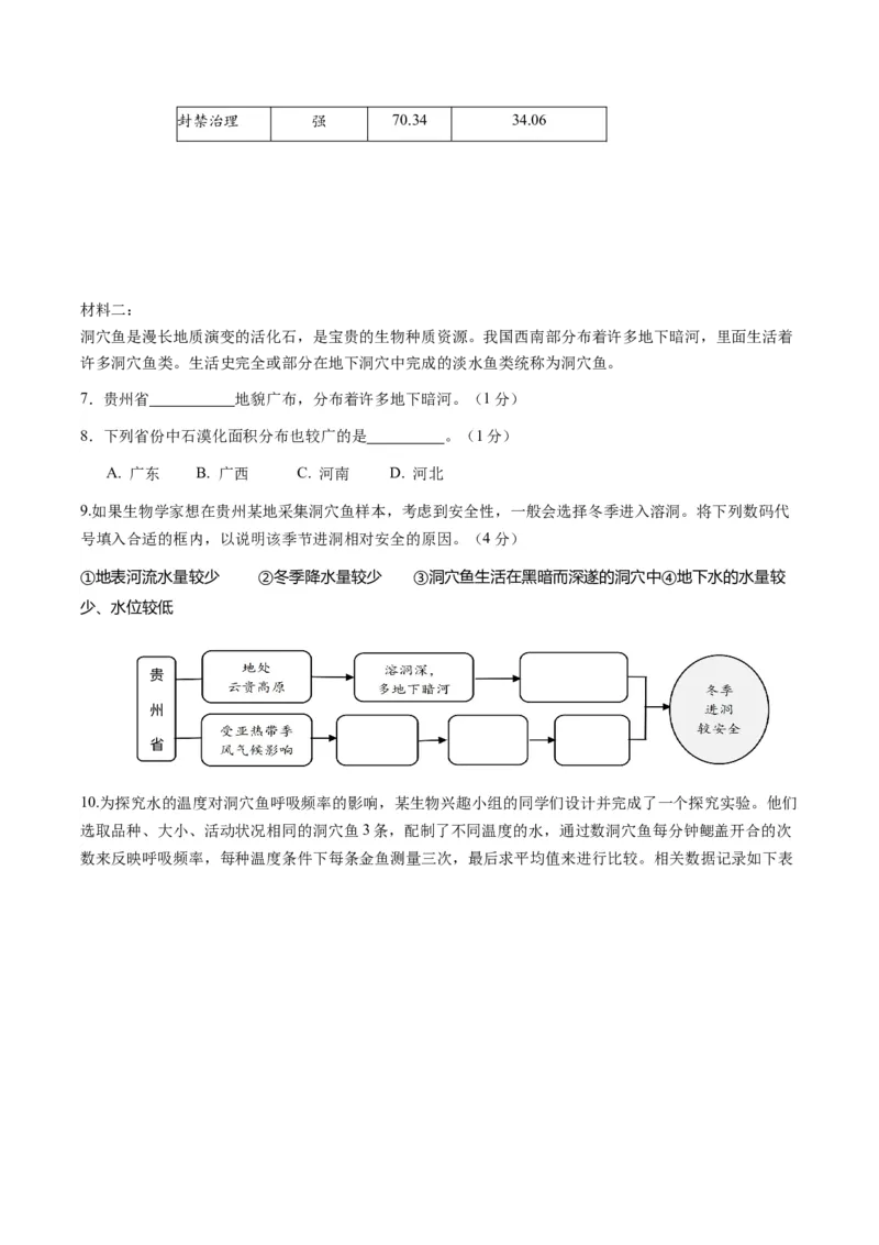 地理（上海）（全解全析）_初中全科电子版试卷练习试题_地理_2024中考模拟题地理(1)_一模_地生跨学科案例（上海卷）-2024年中考第一次模拟考试