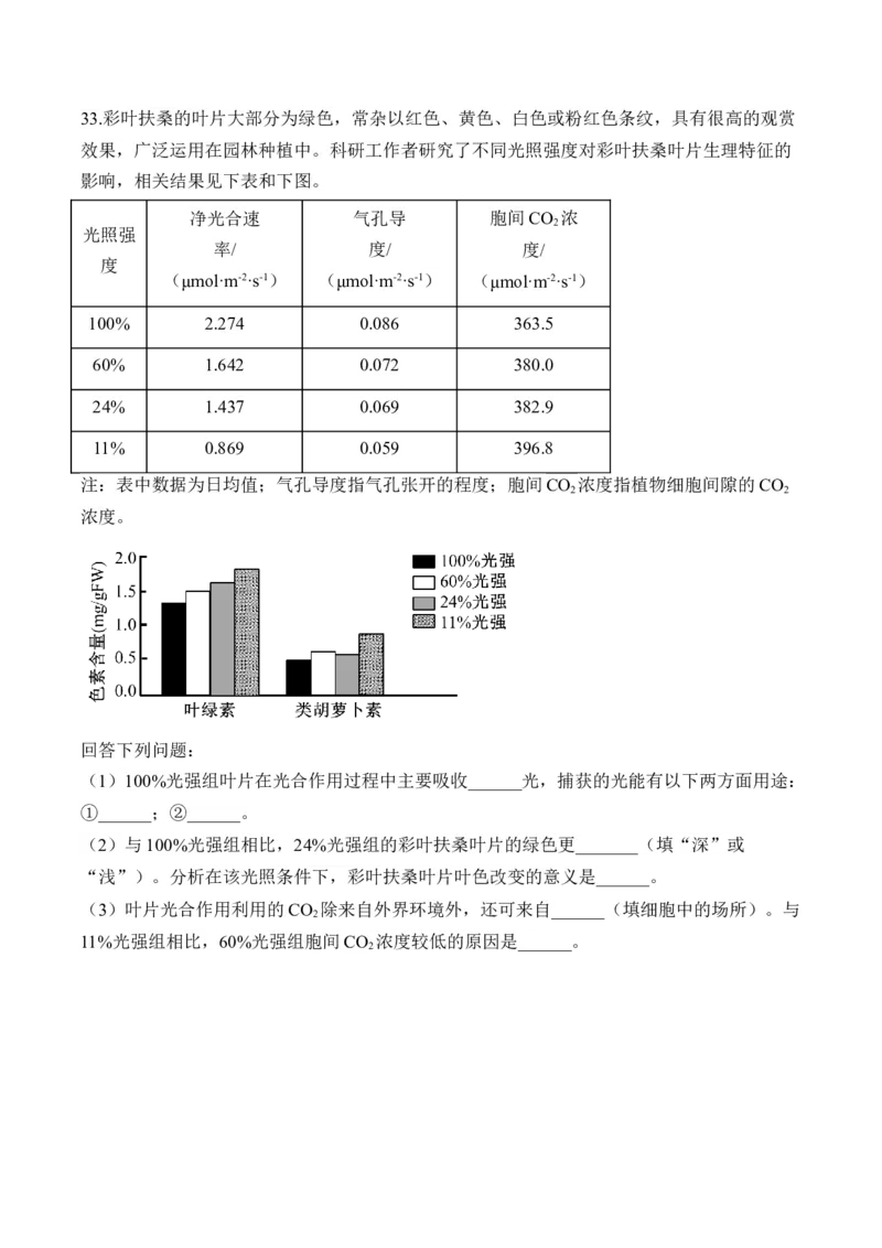 专题四细胞的能量供应和利用&mdash;&mdash;2025届高考生物考点剖析（含解析）_2025年新高考资料_一轮复习_2025届高考生物一轮复习考点剖析练习（有解析）