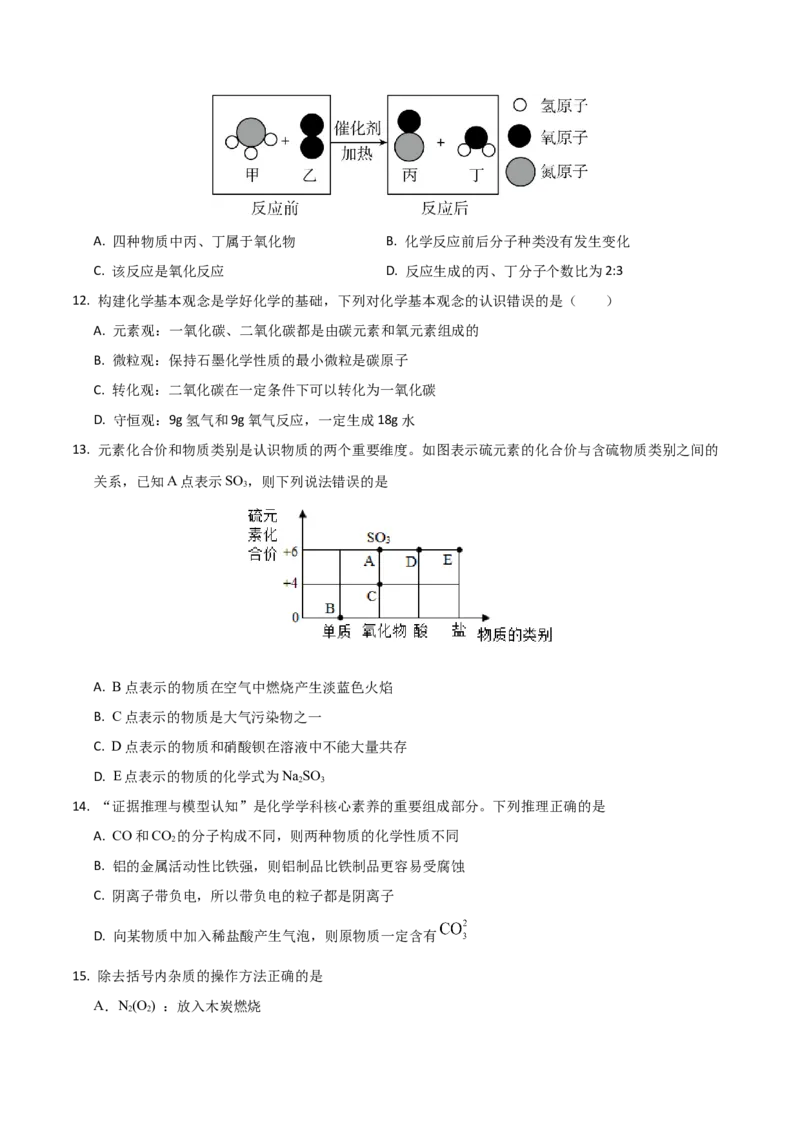 化学（甘肃卷）（考试版A4）_初中全科电子版试卷练习试题_化学_2024中考模拟题化学(1)_一模_化学（甘肃兰州卷）-2024年中考第一次模拟考试