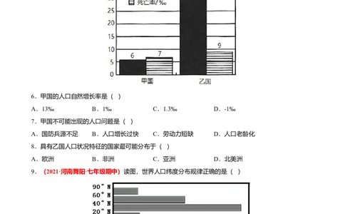 必杀07第四单元居民与聚落（选择题60题）-（人教版）（原卷版）_初中全科电子版试卷练习试题_地理_人教地理7上试题试卷_人教地理7年级上专项练习17份