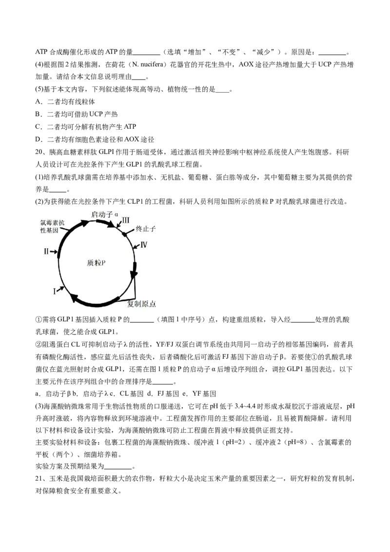 信息必刷卷02（北京专用）（原卷版）(1)_2025年新高考资料_2025考前信息卷_2025年高考生物考前信息必刷卷（北京专用）34427555