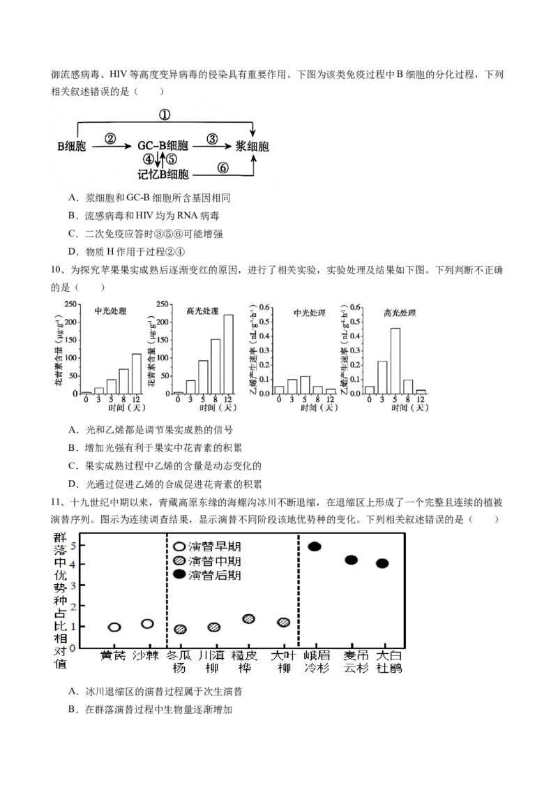 信息必刷卷02（北京专用）（原卷版）(1)_2025年新高考资料_2025考前信息卷_2025年高考生物考前信息必刷卷（北京专用）34427555
