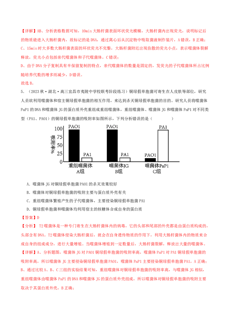 专题综合练05遗传的分子基础(解析版)_新高考复习资料_2024年新高考复习资料_一轮复习资料_完备战2024年高考生物一轮复习考点帮（新高考）_必修2