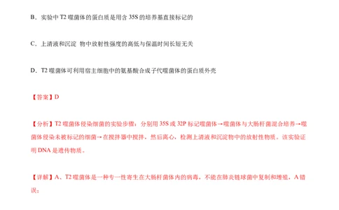 专题综合练05遗传的分子基础(解析版)_新高考复习资料_2024年新高考复习资料_一轮复习资料_完备战2024年高考生物一轮复习考点帮（新高考）_必修2