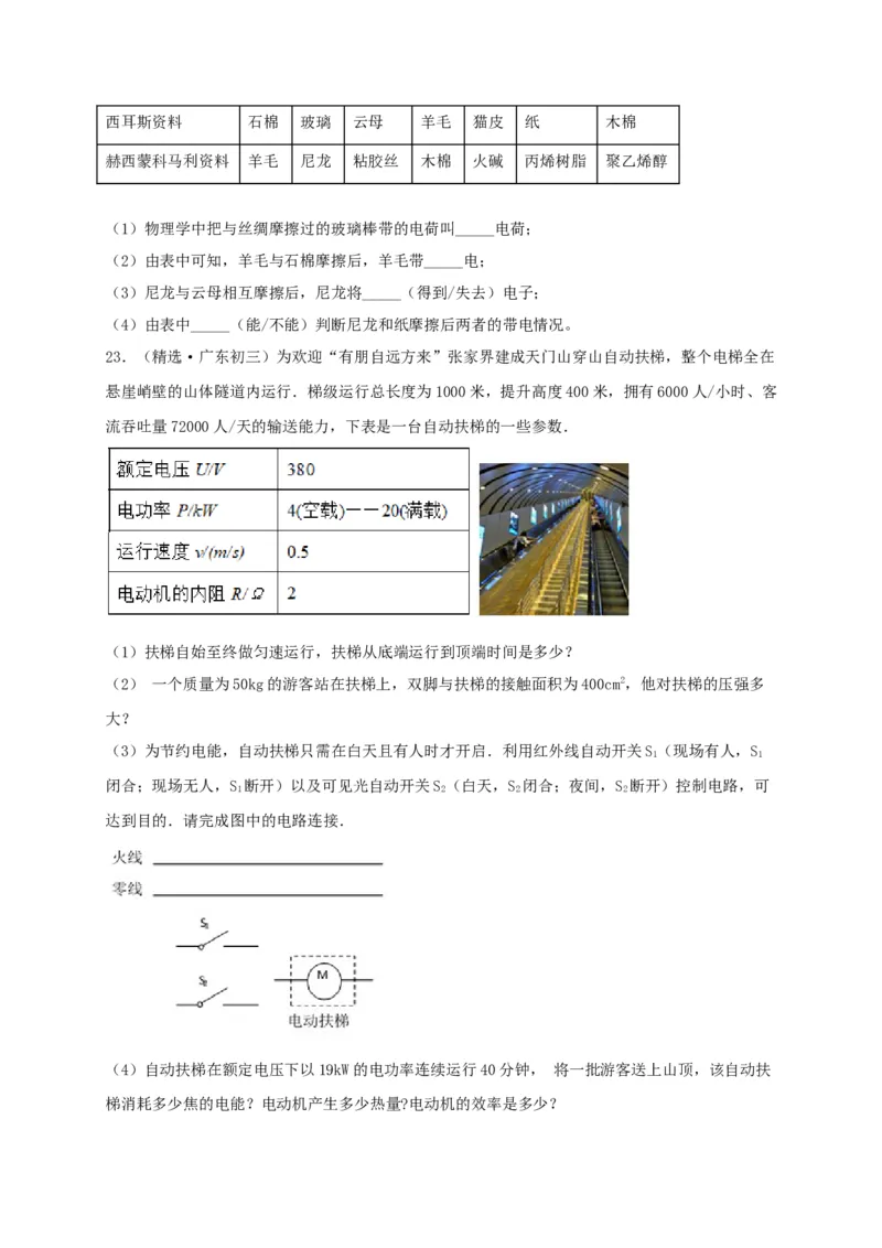 真题A卷（原卷版）_初中全科电子版试卷练习试题_物理_9年级上下册物理试题_人教版物理九年级全一册期末试卷（015份）