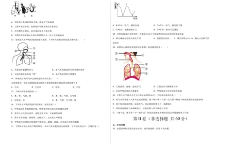 第三单元人体的呼吸（选拔卷）-单元测试（人教版）（考试版）_初中全科电子版试卷练习试题_生物_生物人教版7下练习_人教生物7年级下单元试卷33份