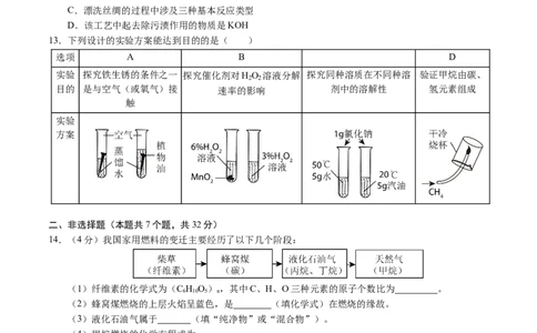 化学（湖北卷）（考试版A4）_初中全科电子版试卷练习试题_化学_2024中考模拟题化学(1)_三模（36套）_化学（湖北卷）