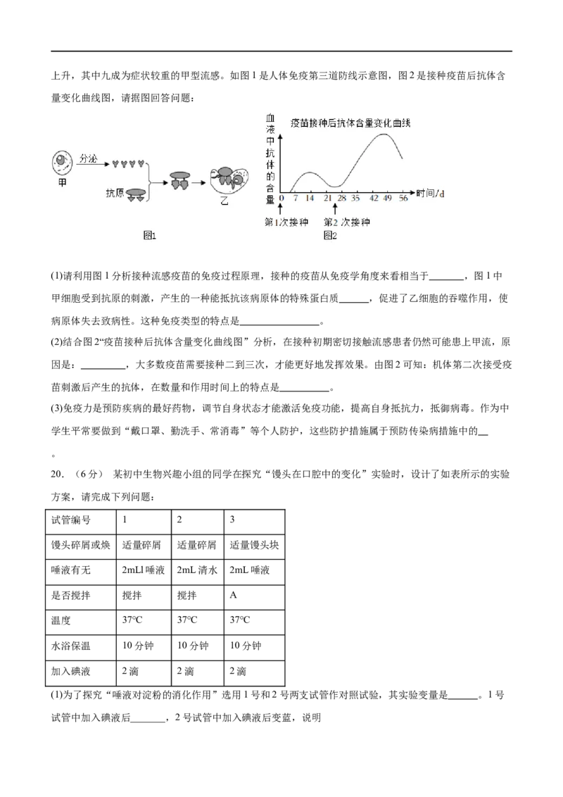 生物（广西卷）（考试版A4）_初中全科电子版试卷练习试题_生物_2024中考模拟题生物(1)_三模（37套）_生物（广西卷）