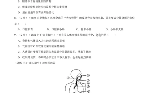 期末冲刺卷03-（人教版）（原卷版）_初中全科电子版试卷练习试题_生物_生物人教版7下练习_人教生物7年级下期末试卷11份