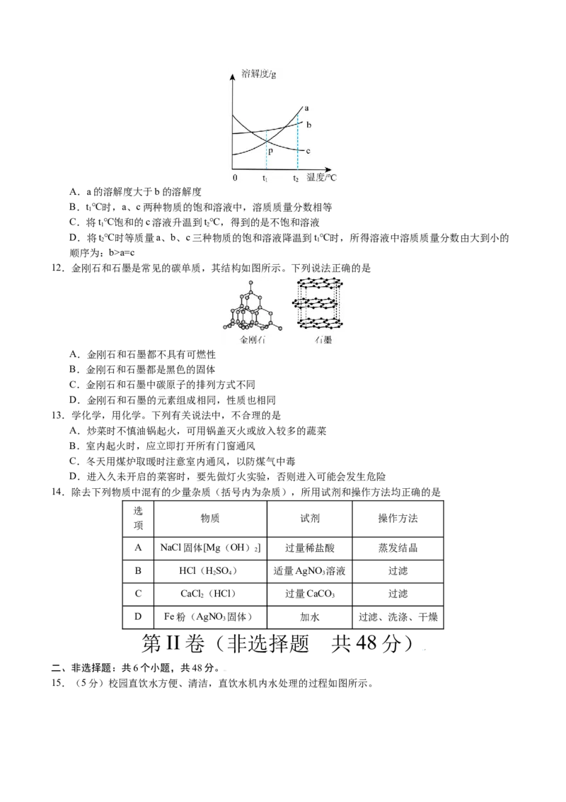 化学（广州卷）（考试版A4）_初中全科电子版试卷练习试题_化学_2024中考模拟题化学(1)_一模_化学（广州卷）-2024年中考第一次模拟考试