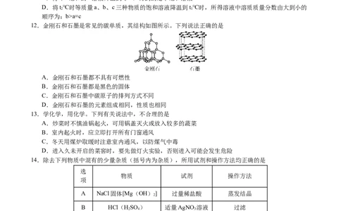化学（广州卷）（考试版A4）_初中全科电子版试卷练习试题_化学_2024中考模拟题化学(1)_一模_化学（广州卷）-2024年中考第一次模拟考试