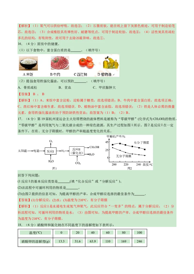化学（海南卷）（全解全析）_初中全科电子版试卷练习试题_化学_2024中考模拟题化学(1)_一模_化学（海南卷）-2024年中考第一次模拟考试