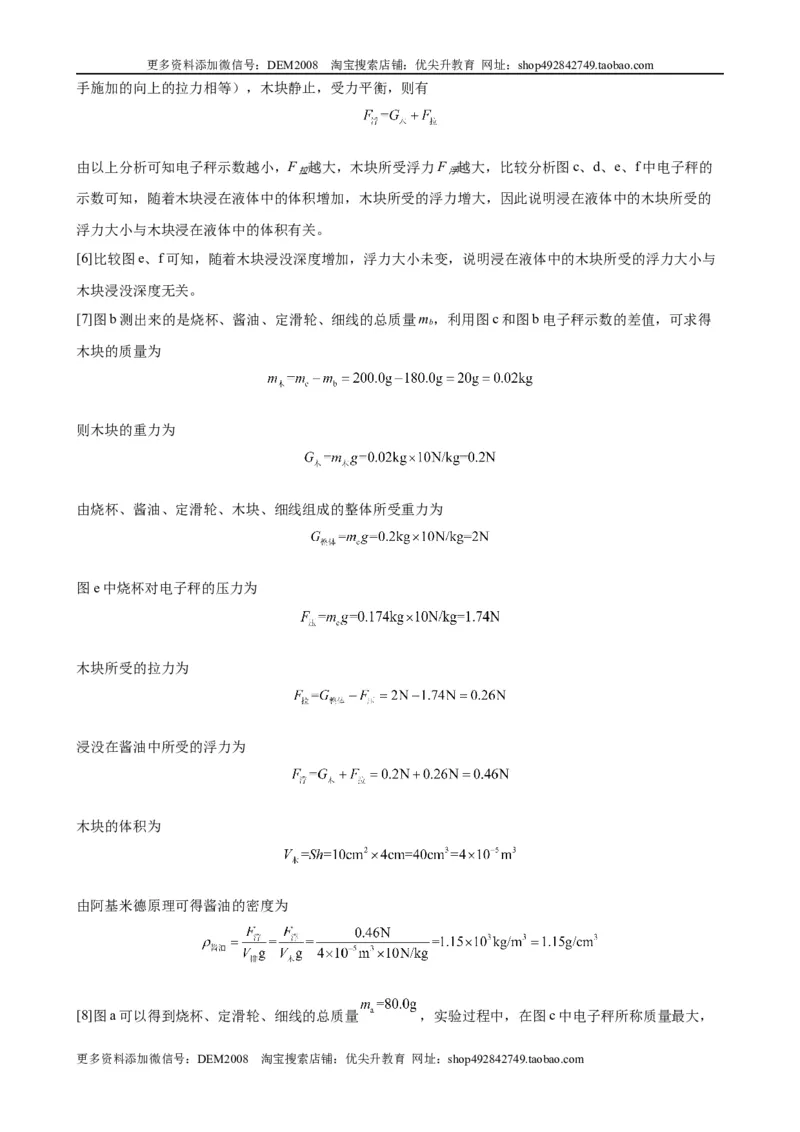实验题03浮力的实验（含答案详解）_初中全科电子版试卷练习试题_物理_8年级下册物理试题_人教版物理八年级下专项练习（029份）