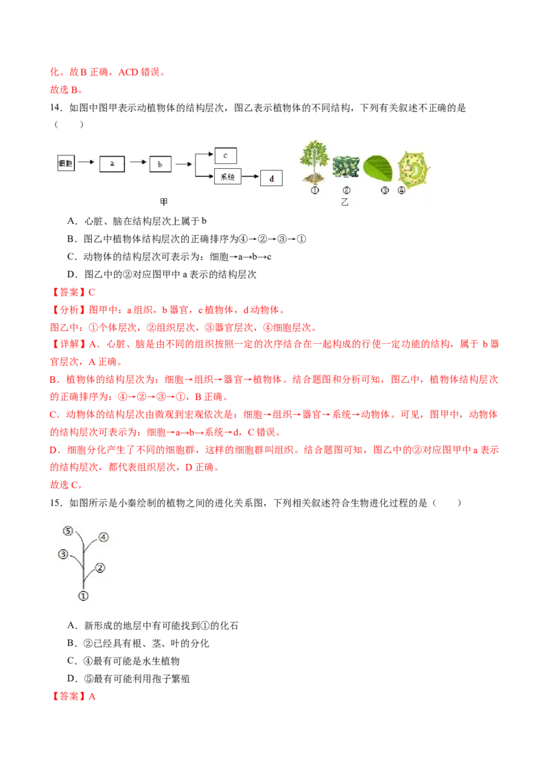生物（苏州卷）（全解全析）_初中全科电子版试卷练习试题_生物_2024中考模拟题生物(1)_三模（37套）_生物（苏州卷）