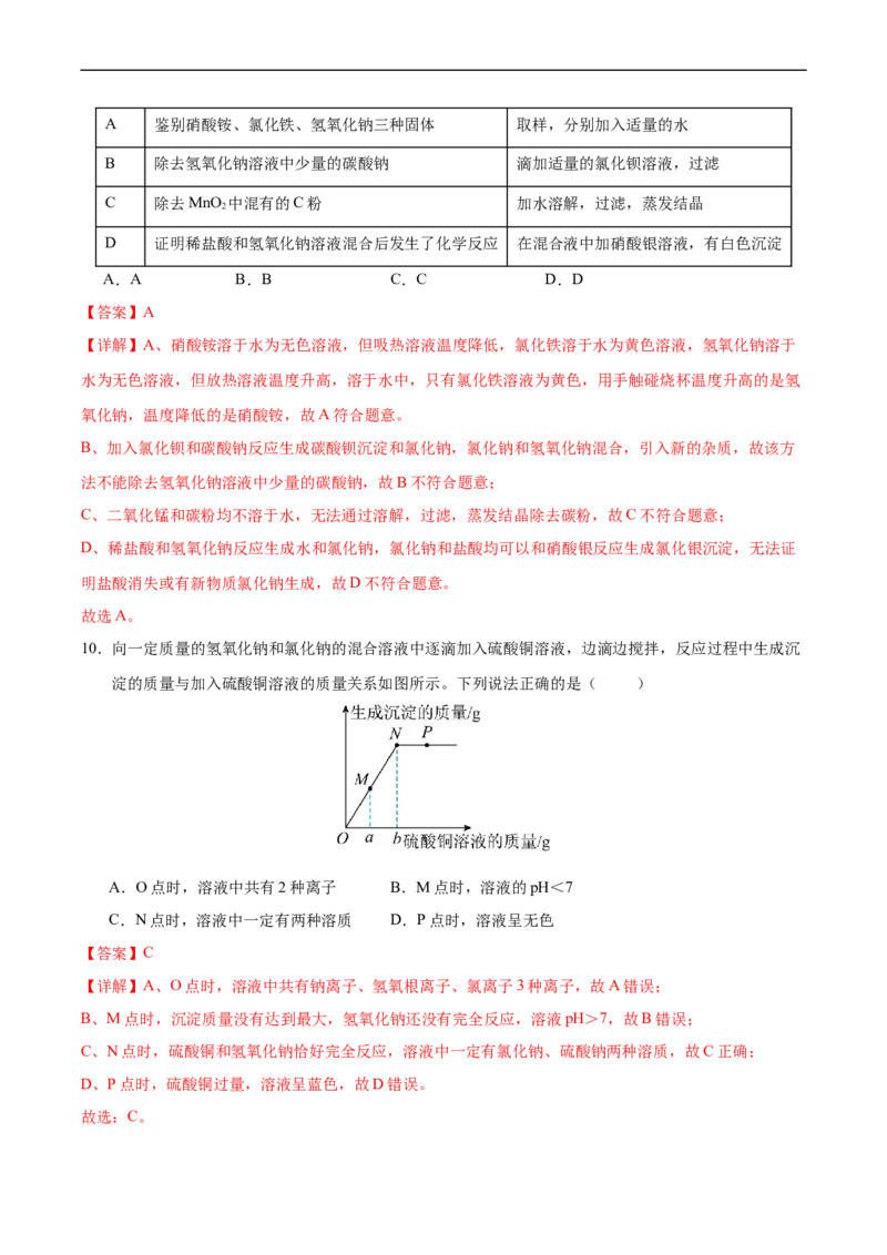 化学（兰州卷）（全解全析）_初中全科电子版试卷练习试题_化学_2024中考模拟题化学(1)_三模（36套）_化学（兰州卷）