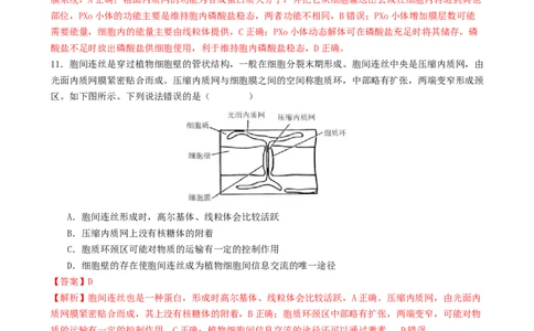 专题一细胞的物质基础和结构基础（解析版）_2025年新高考资料_二轮复习_上好课2025年高考生物二轮复习讲练测（新高考通用）3380526