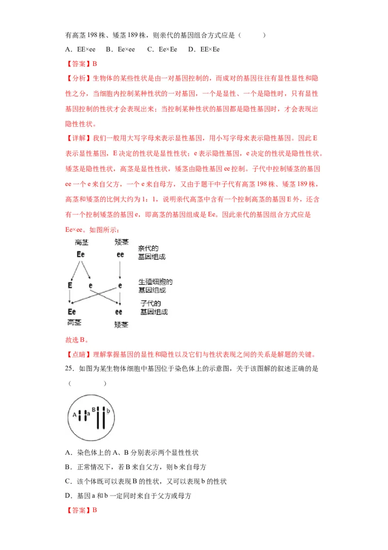 卷05-八年级生物下学期期末综合测试卷（人教版）（解析版）_new_初中全科电子版试卷练习试题_生物_生物8下练习_人教生物8年级下期末试卷12份
