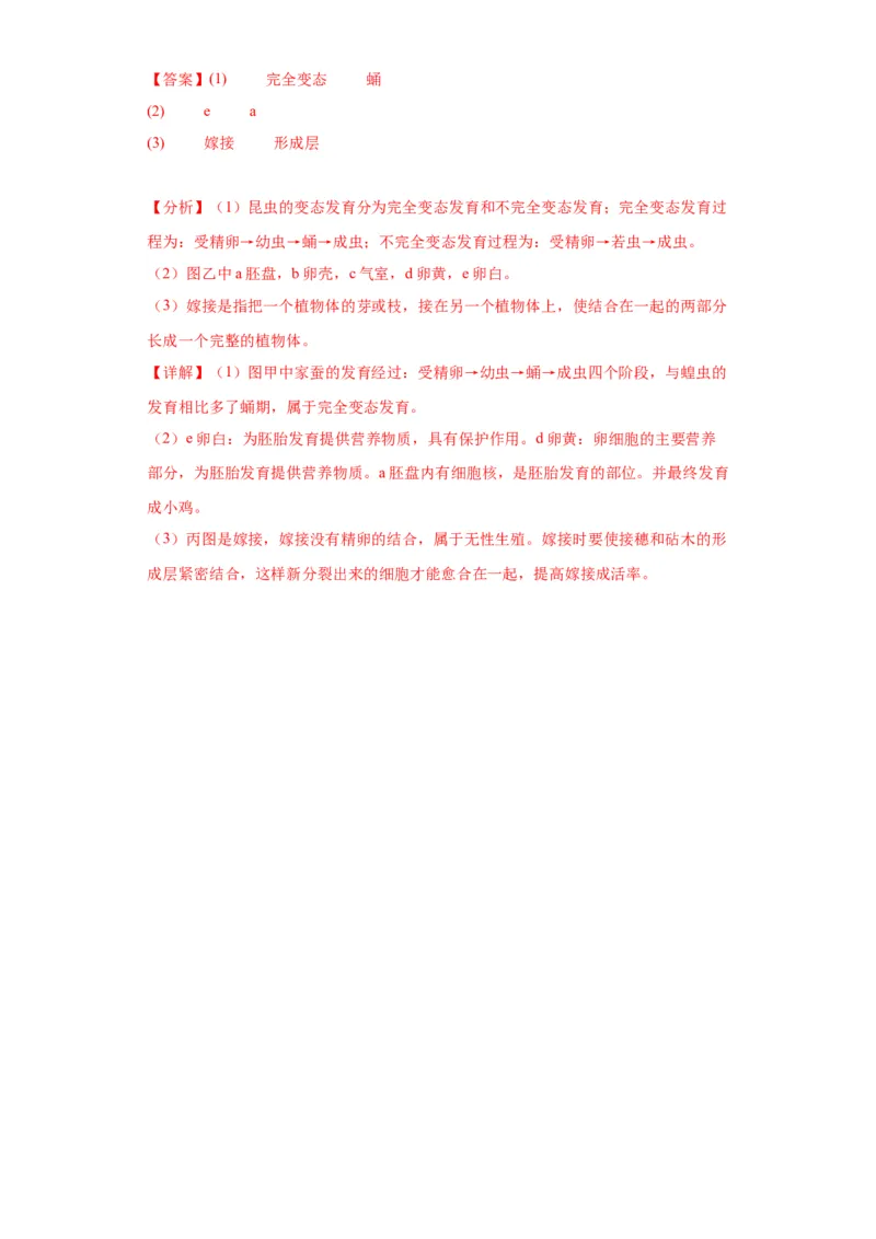 卷05-八年级生物下学期期末综合测试卷（人教版）（解析版）_new_初中全科电子版试卷练习试题_生物_生物8下练习_人教生物8年级下期末试卷12份