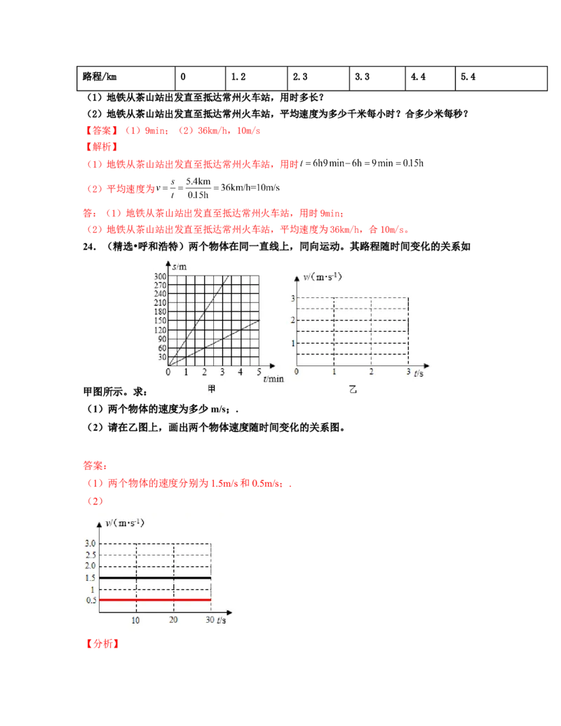 单元01机械运动真题模拟练（解析版）_初中全科电子版试卷练习试题_物理_8年级上册物理试题_人教版物理八年级上单元试卷（054份）_单元试卷第2套12份