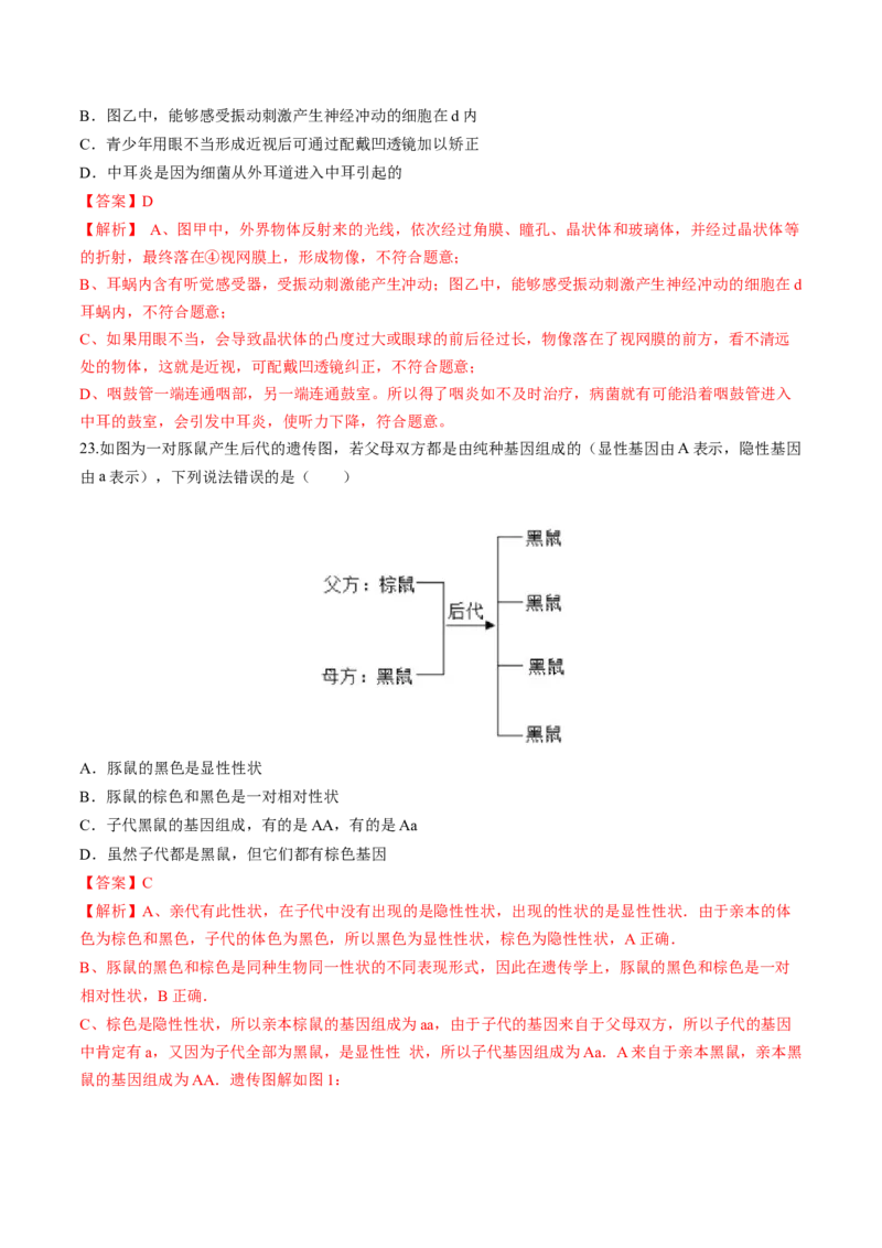 生物（全国卷）（全解全析）_初中全科电子版试卷练习试题_生物_2024中考模拟题生物(1)_三模（37套）_生物（全国卷）