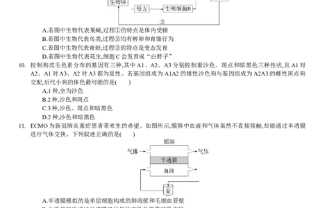 生物（呼和浩特卷）（考试版A4）_初中全科电子版试卷练习试题_生物_2024中考模拟题生物(1)_一模_生物（呼和浩特卷）-2024年中考第一次模拟考试