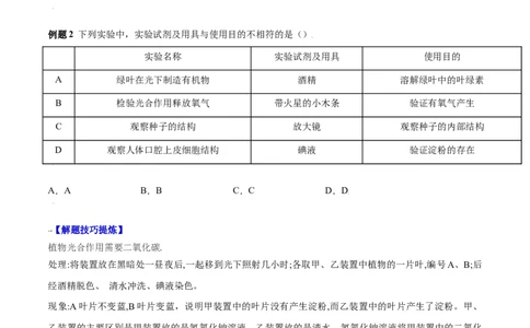 必考点21光合作用吸收二氧化碳释放氧气-（人教版）（原卷版）_初中全科电子版试卷练习试题_生物_生物人教版7上练习&mdash;24新版已更新_人教生物7年级上专项练习28份