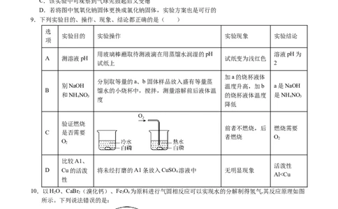 化学（徐州卷）（考试版A4）_初中全科电子版试卷练习试题_化学_2024中考模拟题化学(1)_三模（36套）_化学（徐州卷）