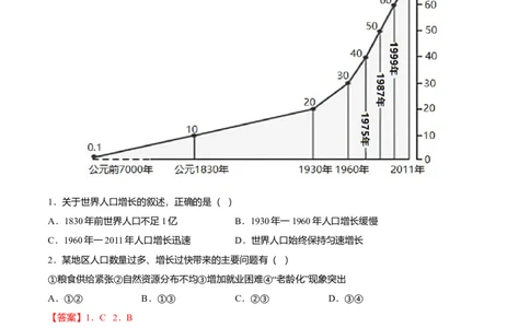 必杀07第四单元居民与聚落（选择题60题）-（人教版）（解析版）_初中全科电子版试卷练习试题_地理_人教地理7上试题试卷_人教地理7年级上专项练习17份