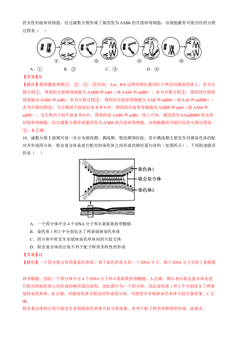 专题三细胞的生命历程（解析版）_2025年新高考资料_二轮复习_上好课2025年高考生物二轮复习讲练测（新高考通用）3380526