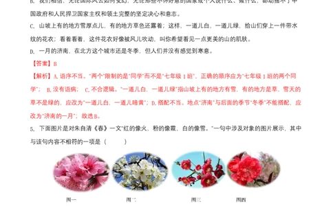 第一单元（B卷能力提升练）（解析版）-单元测试七年级语文上册分层训练AB卷_初中全科电子版试卷练习试题_语文_7上初中部编版语文练习、试卷_第4套单元分层训练AB卷