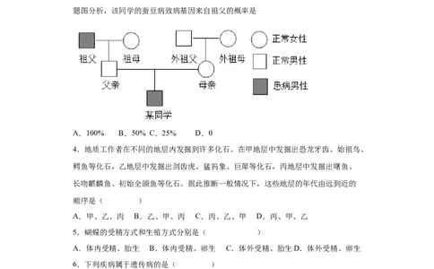 卷04-八年级生物下学期期末综合测试卷（人教版）（原卷版）_new_初中全科电子版试卷练习试题_生物_生物8下练习_人教生物8年级下期末试卷12份