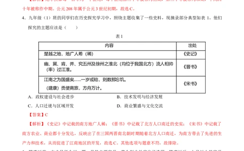 历史（济南卷）（全解全析）_初中全科电子版试卷练习试题_历史_2024中考模拟题历史(1)_三模（34套）_历史（山东济南卷）