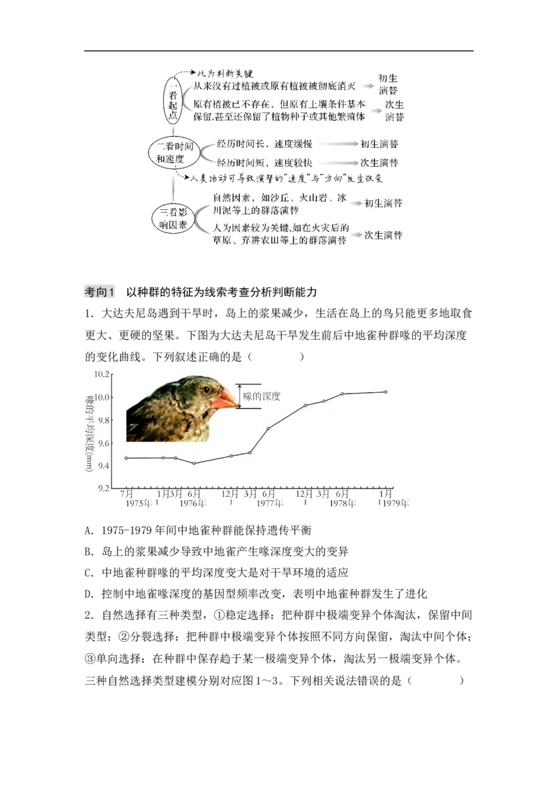 专题七生物与环境（原卷版）_新高考复习资料_2023年新高考复习资料_二轮复习_过二轮备战2023年高考生物二轮专题剖析与综合训练（新教材）