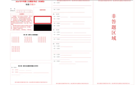 地理（河南卷）（答题卡）_初中全科电子版试卷练习试题_地理_2024中考模拟题地理(1)_三模（39）_地理（河南卷）