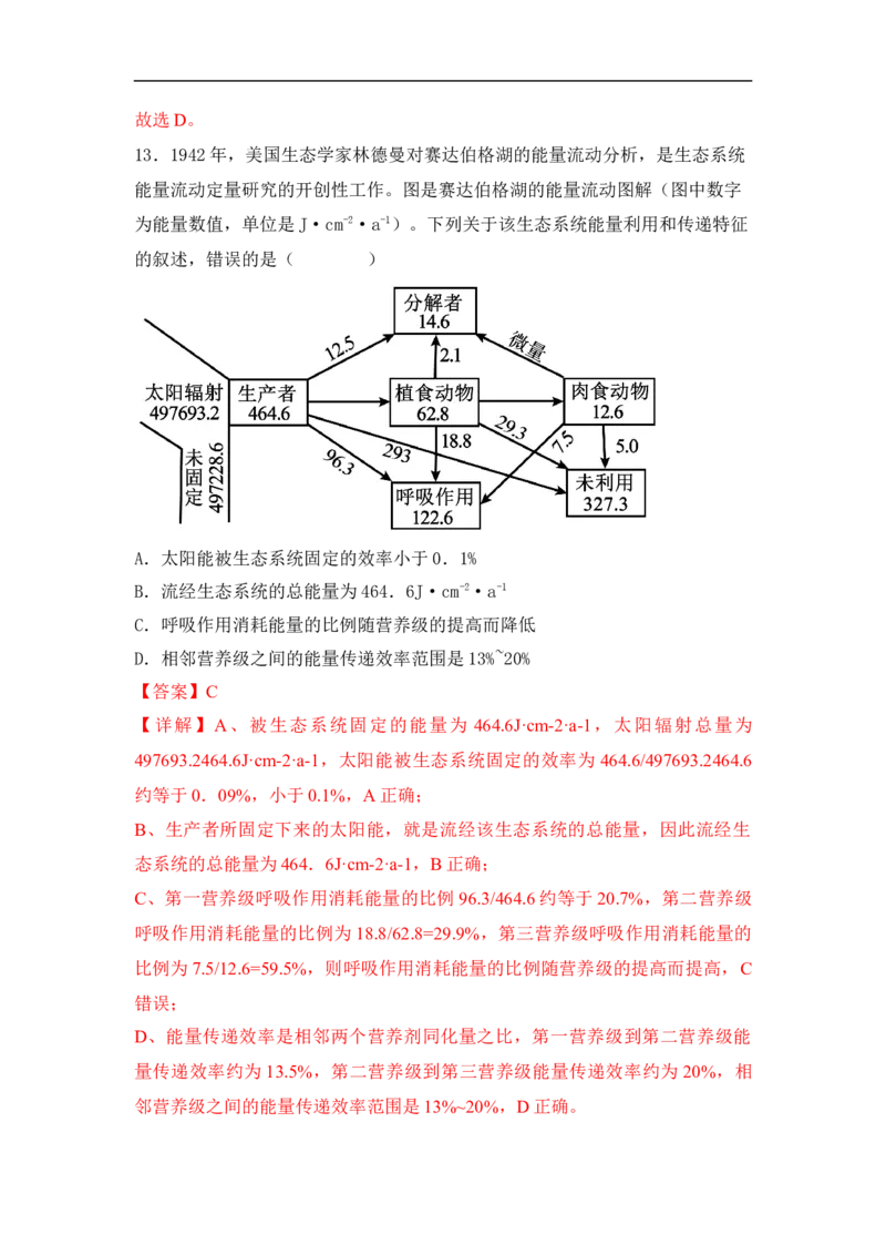 专题七生物与环境（解析版）_新高考复习资料_2023年新高考复习资料_二轮复习_过二轮备战2023年高考生物二轮专题剖析与综合训练（新教材）