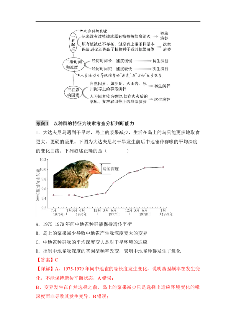 专题七生物与环境（解析版）_新高考复习资料_2023年新高考复习资料_二轮复习_过二轮备战2023年高考生物二轮专题剖析与综合训练（新教材）